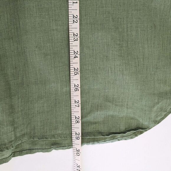Bella Dahl Womens LG Green 100% Linen Pullover Tunic Top - Picture 9 of 9